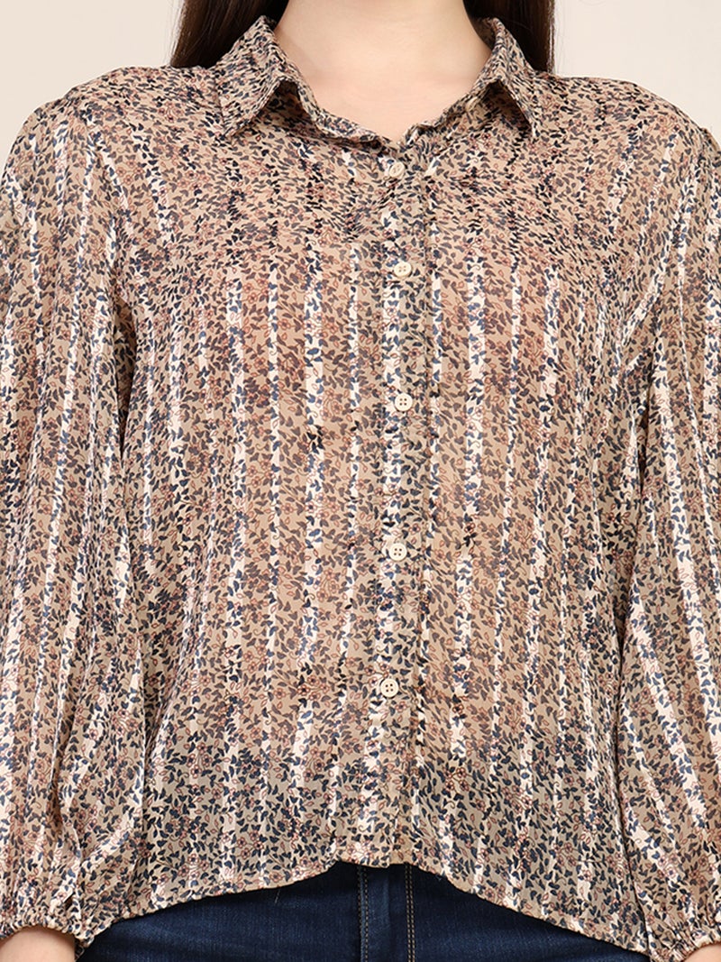 7OUNCE Georgette Full Sleeve Shirt for Women - Image 2